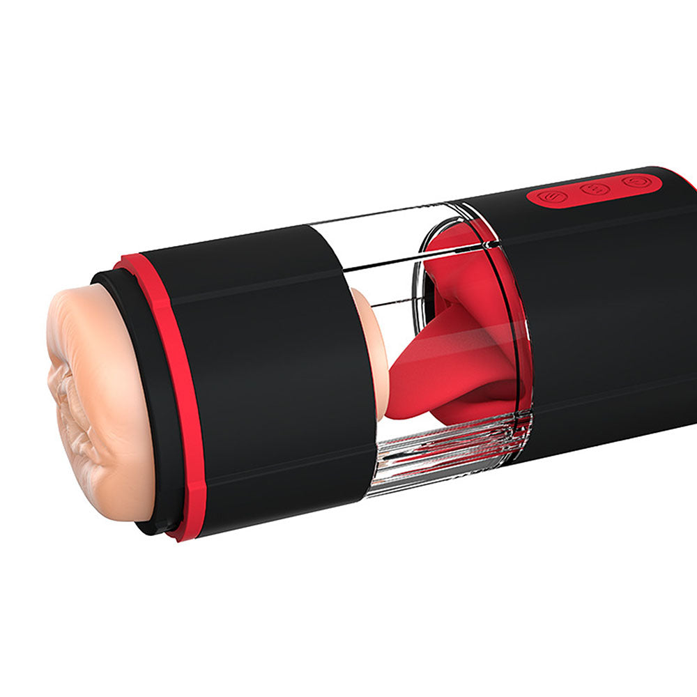 Galaku Tongue Licking Vibration Airplane Cup Separation Design Male Masturbator
