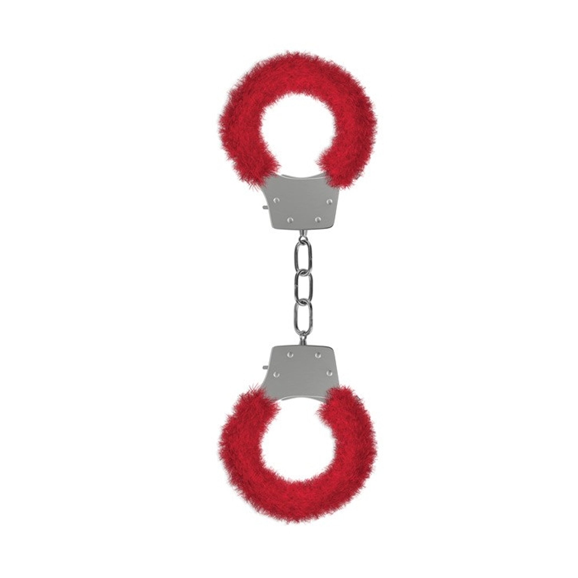Shots Ouch Furry Pleasure Handcuffs - Red