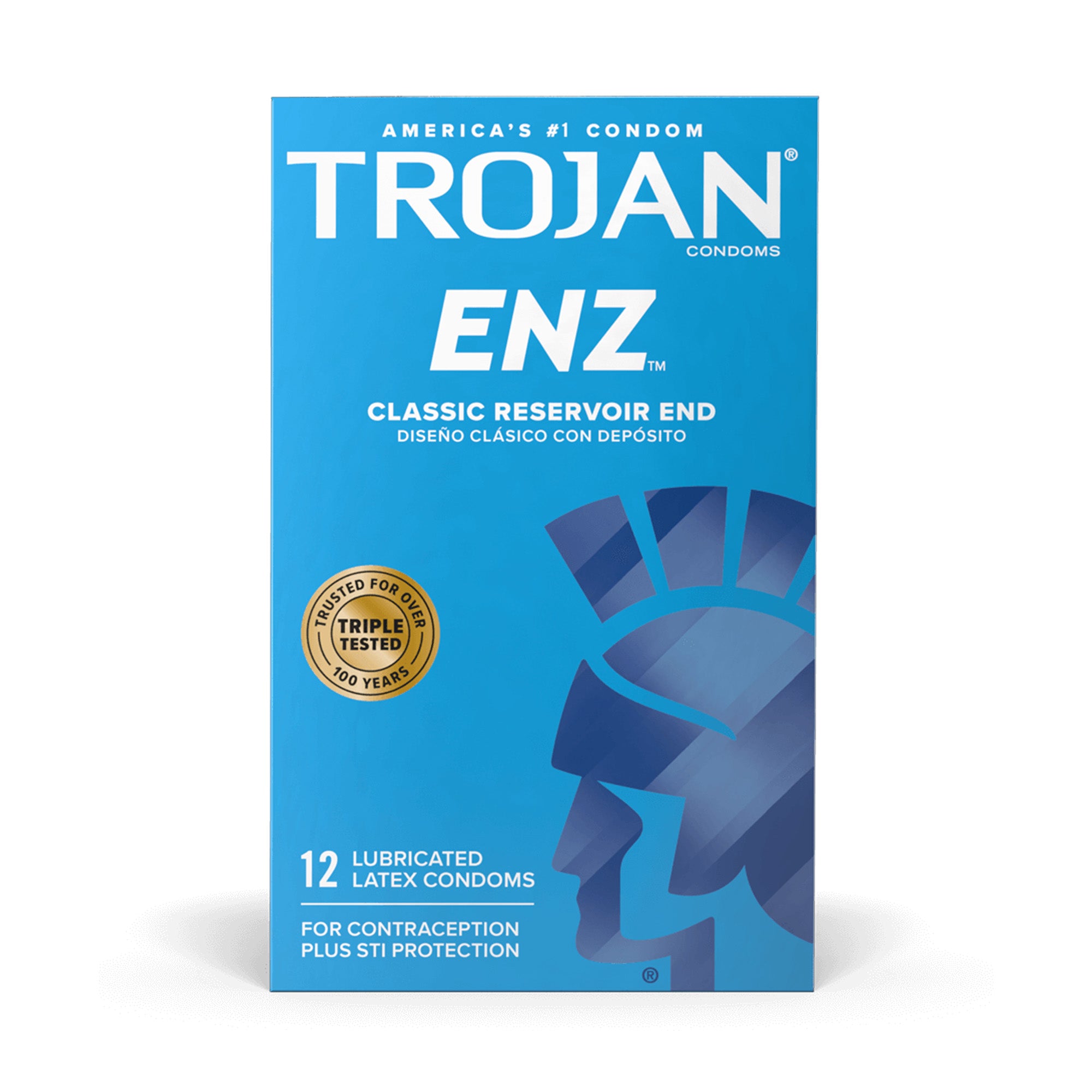 Trojan Enz Lubricated Condoms - Box of 12