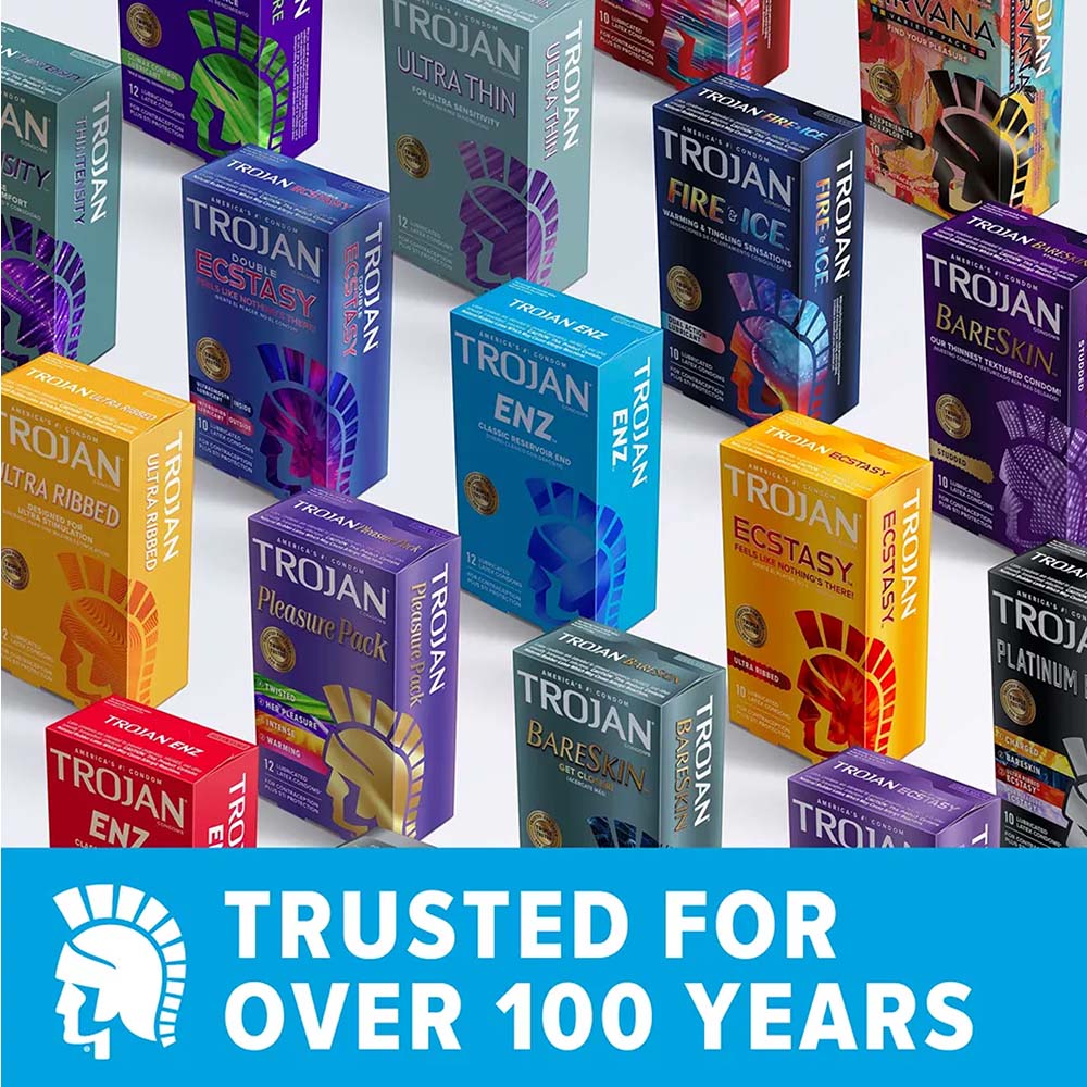 Trojan Enz Lubricated Condoms - Box of 12