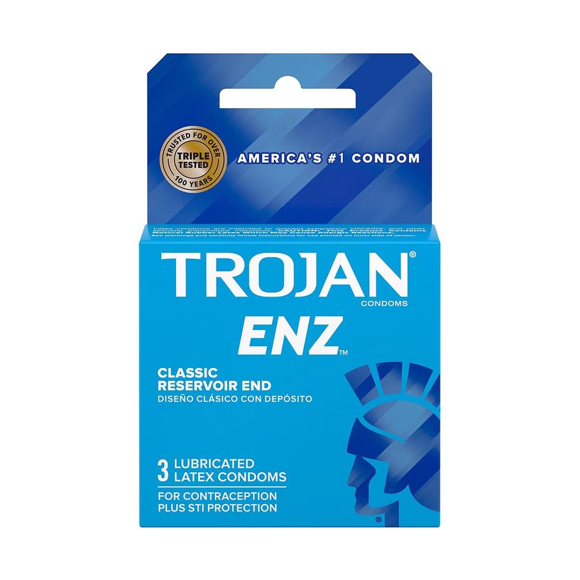 Trojan Enz Lubricated Condoms - Box of 3